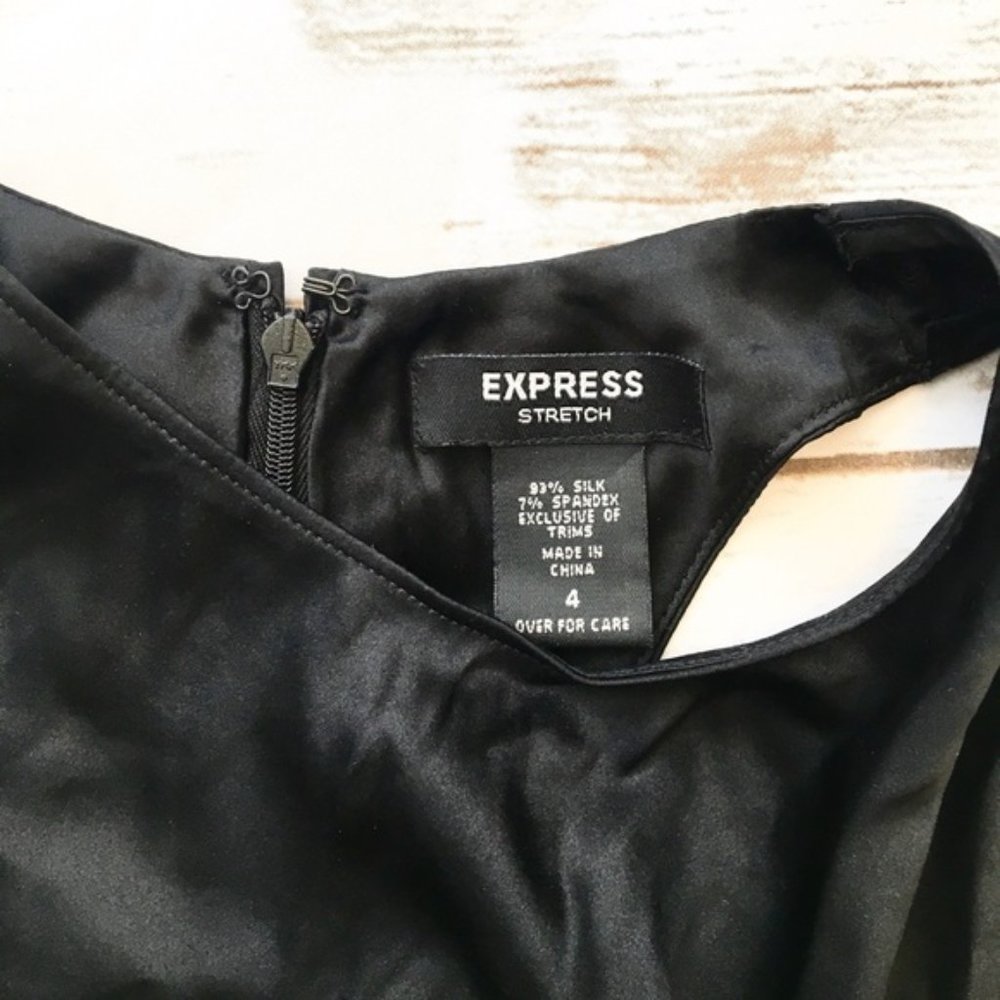 Black silk racerback tank with real pink zippers - Picture 4 of 8